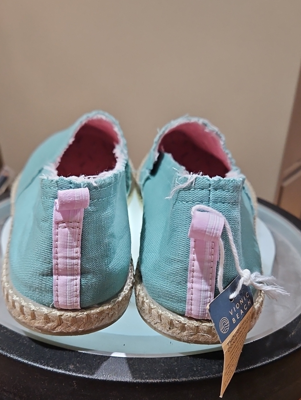 Vionic Teal Canvas Espadrille Slip-On - Picture 10 of 14